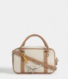 Cartera Bowling Con Charm Blanco Crudo