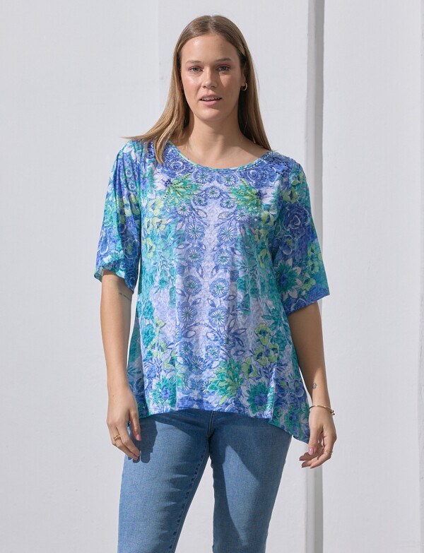 Blusa Brillos AZUL/MULTI