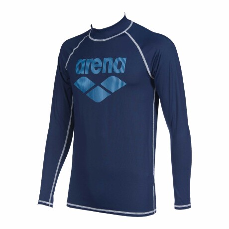Lycra Remera De Manga Larga Con Proteccion UV Para Hombre Arena Men's Long Sleeve Rash Vest Azul