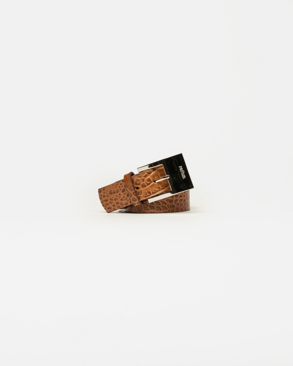 Cinturon Cozumel en cuero croco shine Cuoio
