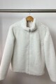 CHAQUETA REVERSIBLE CORTA CON CIERRE BLANCO