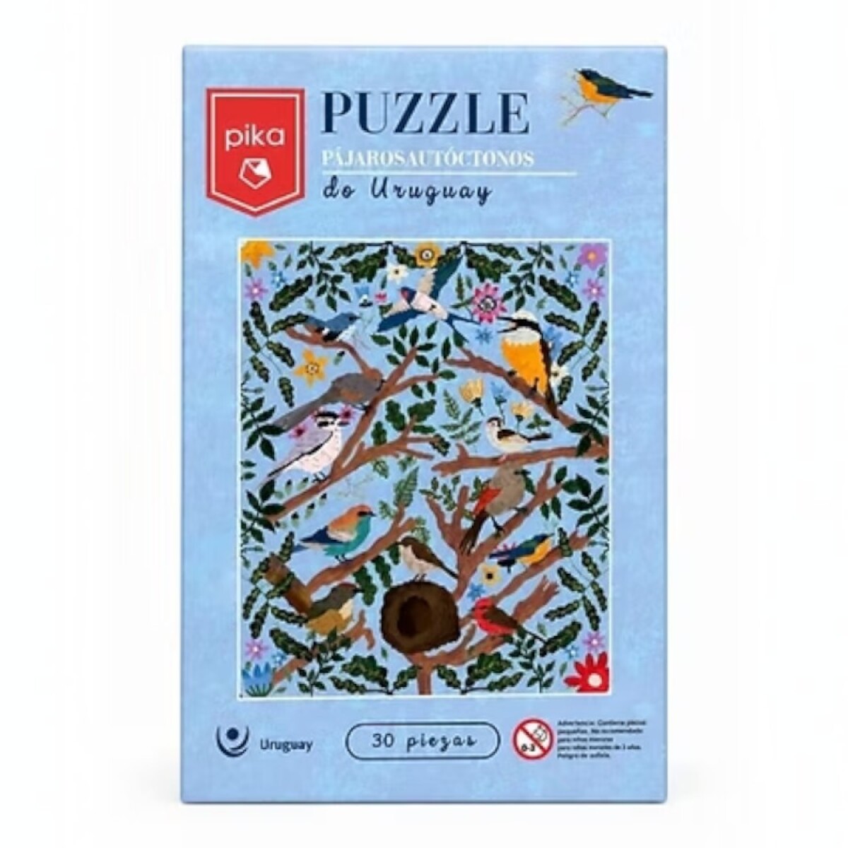 Libro + Puzzle Pájaros del Sur 30 Piezas Pika 