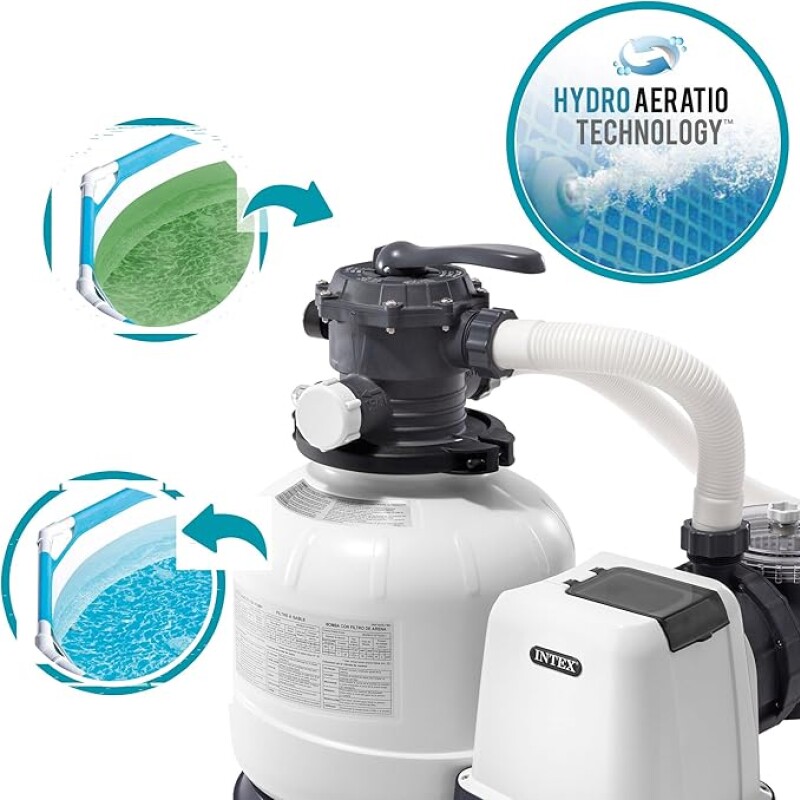 INTEX BOMBA FILTRO ARENA PARA PISCINA 10500L/H 0.6HP 35 KGS Intex Bomba Filtro Arena Para Piscina 10500l/h 0.6hp 35 Kgs