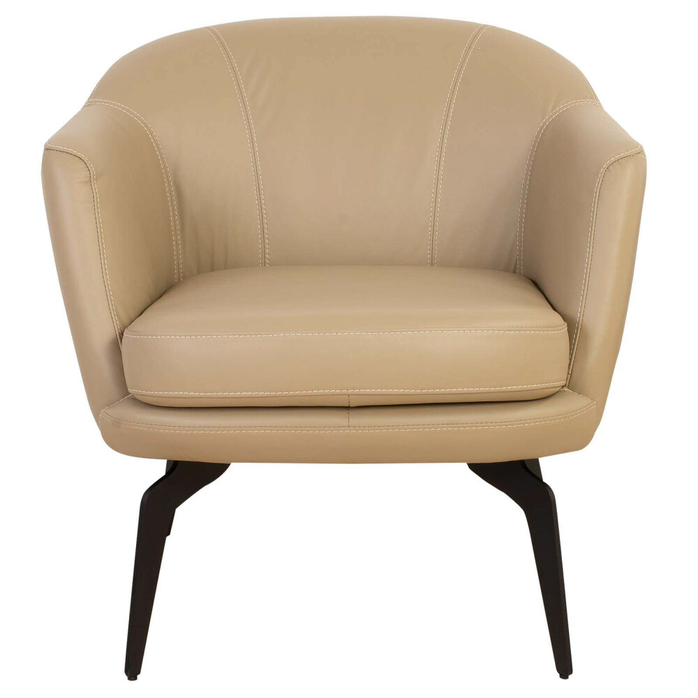 BUTACA FIJA 1 CUERPO CUERO-100-NATURAL VERDE 1002 KHAKI