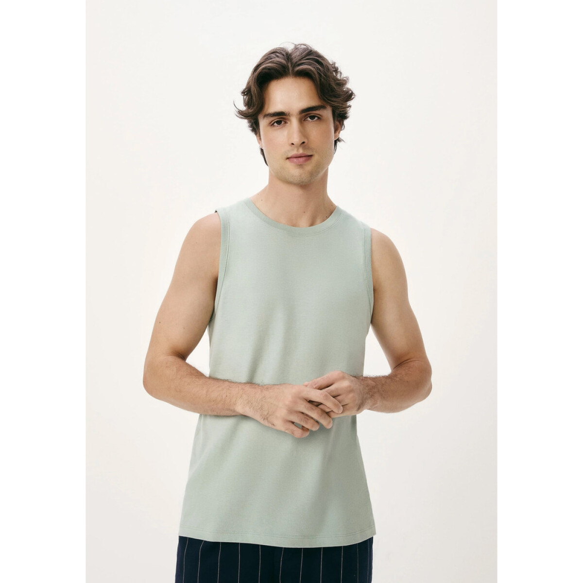 CAMISETA REGATA MASC - VERDE CLARO 
