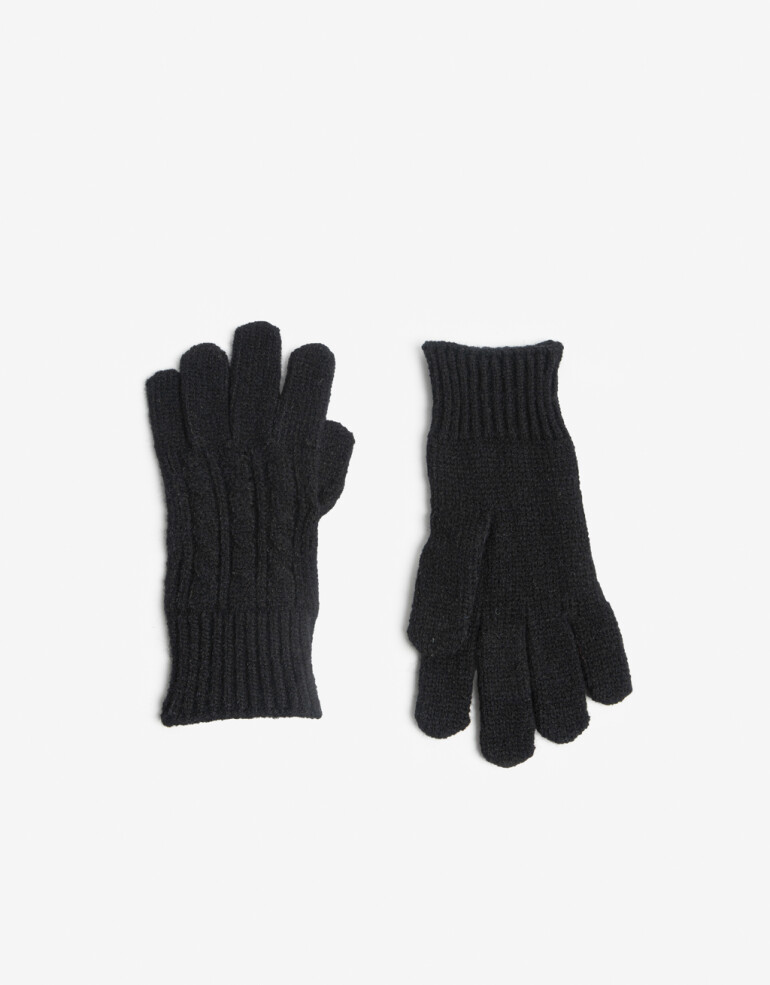 Guantes Tejidos Negro
