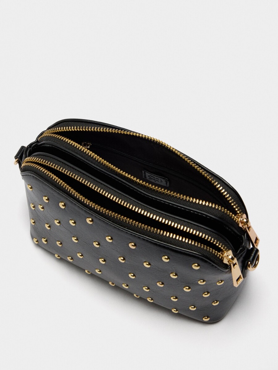 Bolso Bandolera Con Tachuelas negro