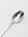 Cuchara Asher Para Café Set 4 Un. Plateado Brillante Color Unico