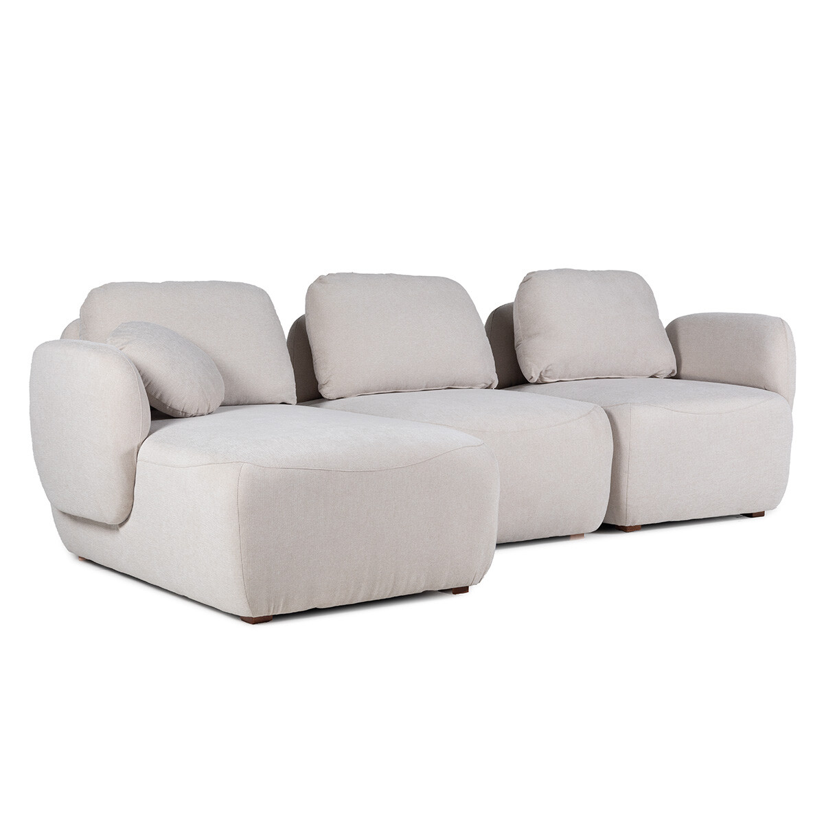 Rinconera Práctico - Tela Microfibra - Chaise Izquierdo - AA-10 (Beige) 