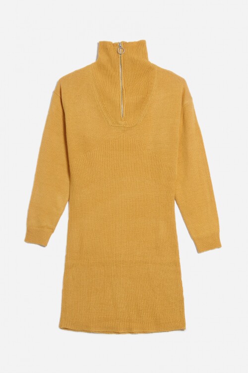 Sweater largo medio AMARILLO