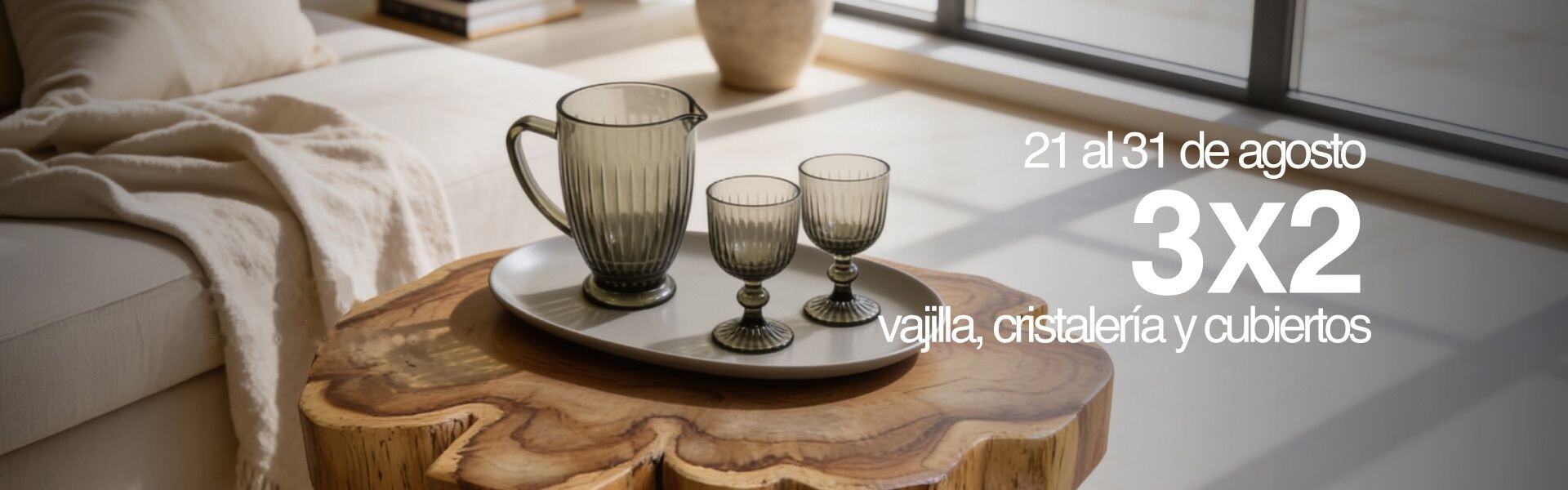 Home 3x2 Vajilla, cristalería y cubiertos