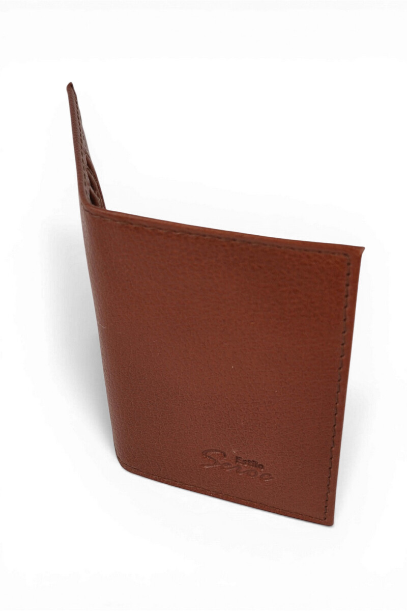 Porta documentos con visor Marrón