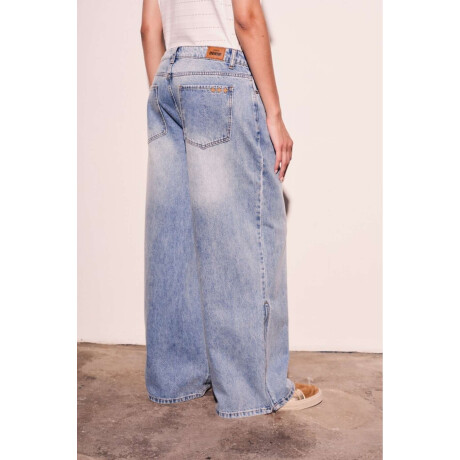 Jean Wide Leg Cierres Denim