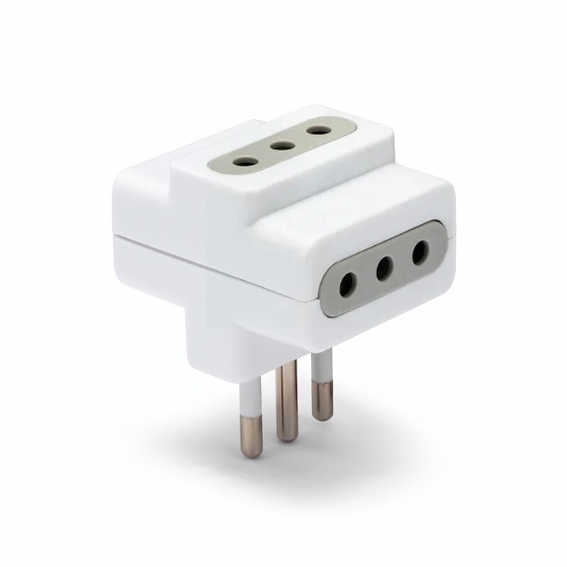 ADAPTADOR X3 2P+T 10A Adaptador Triple 3 Tomas 2P+T 10A Blanco