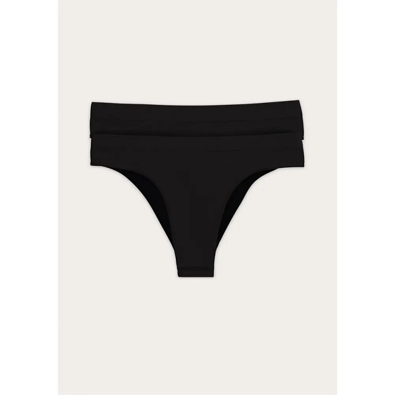 KIT COM 2 CALCINHAS FEM PRETO