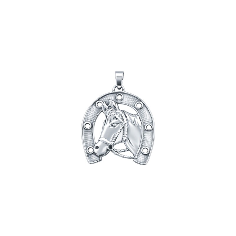 Dije herradura caballo- Plata 925 - sin piedra - CP4812 sinpiedra