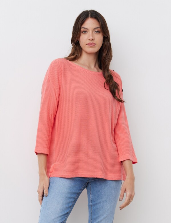 Buzo Botones CORAL