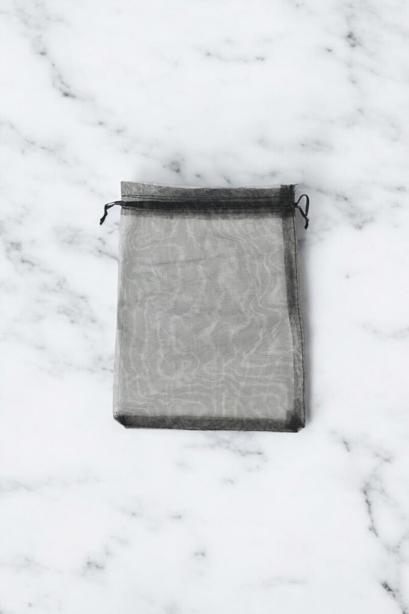 Bolsa organza 12x17 cm. - NEGRO 