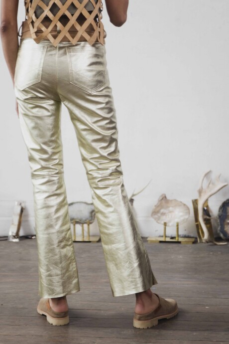 Leather Jeans Oro Suave