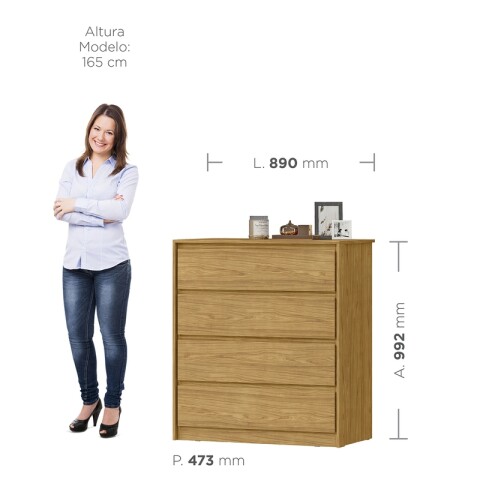 [OUTLET] Comoda Cajonera Carla para Dormitorio 4 Cajones con Rieles Telescópicos - Marrocos [SOLO RETIRO EN EL LOCAL] [OUTLET] Comoda Cajonera Carla para Dormitorio 4 Cajones con Rieles Telescópicos - Marrocos [SOLO RETIRO EN EL LOCAL]