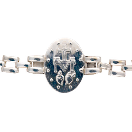 Pulsera de plata 925, double en oro 18 ktes, VIRGEN MILAGROSA. Pulsera de plata 925, double en oro 18 ktes, VIRGEN MILAGROSA.