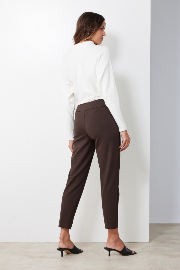 Pantalon Zips MARRON