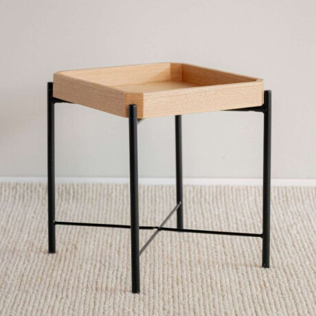 Mesa Nido Alta Beige y Negro