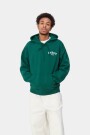 Hooded Onyx Script Sweat Verde