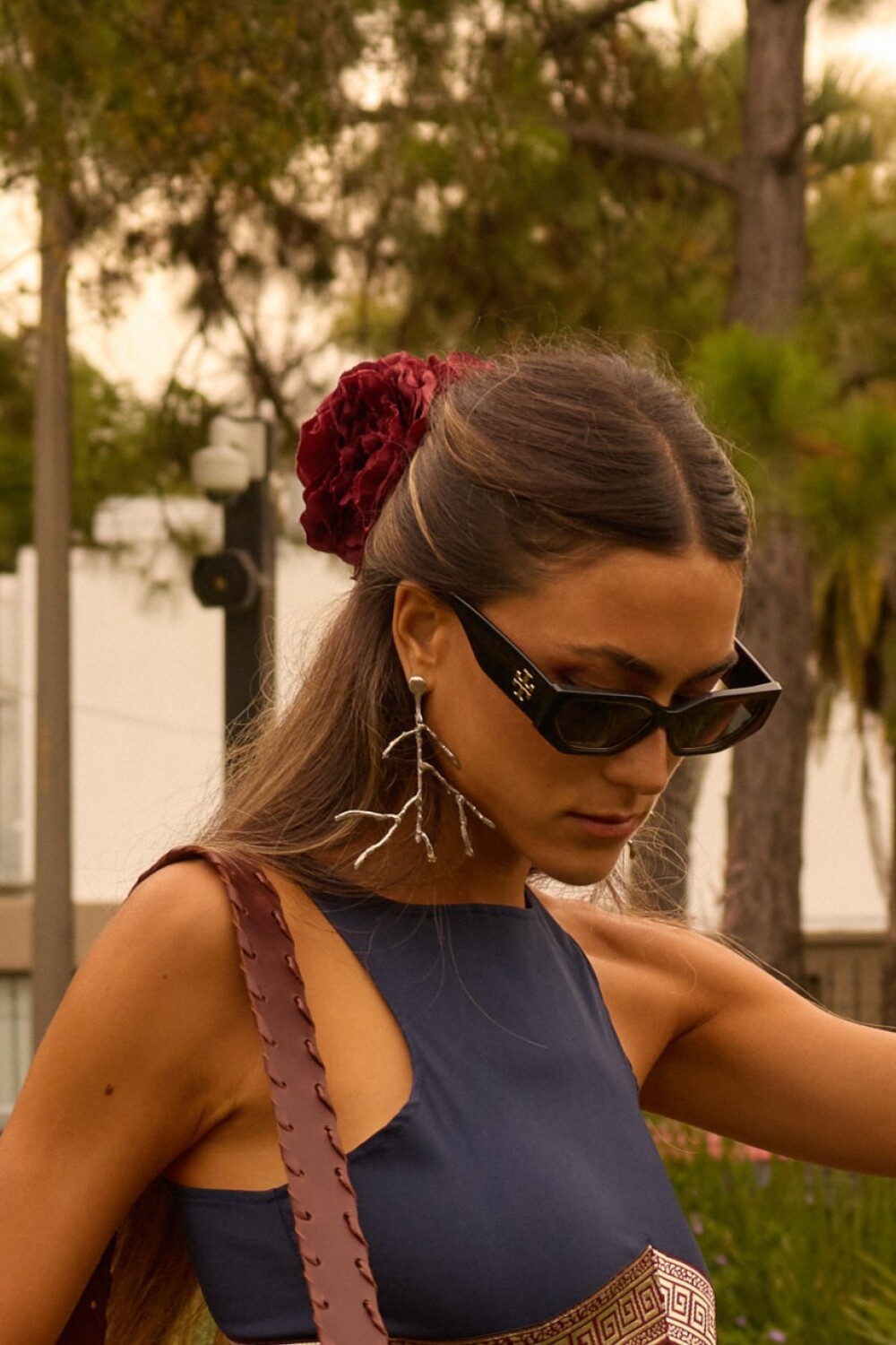 Root Earrings Plateado