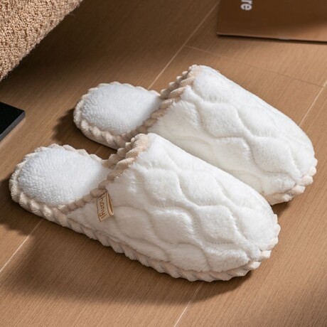 Pantufla Diseño Ondulado Blanco