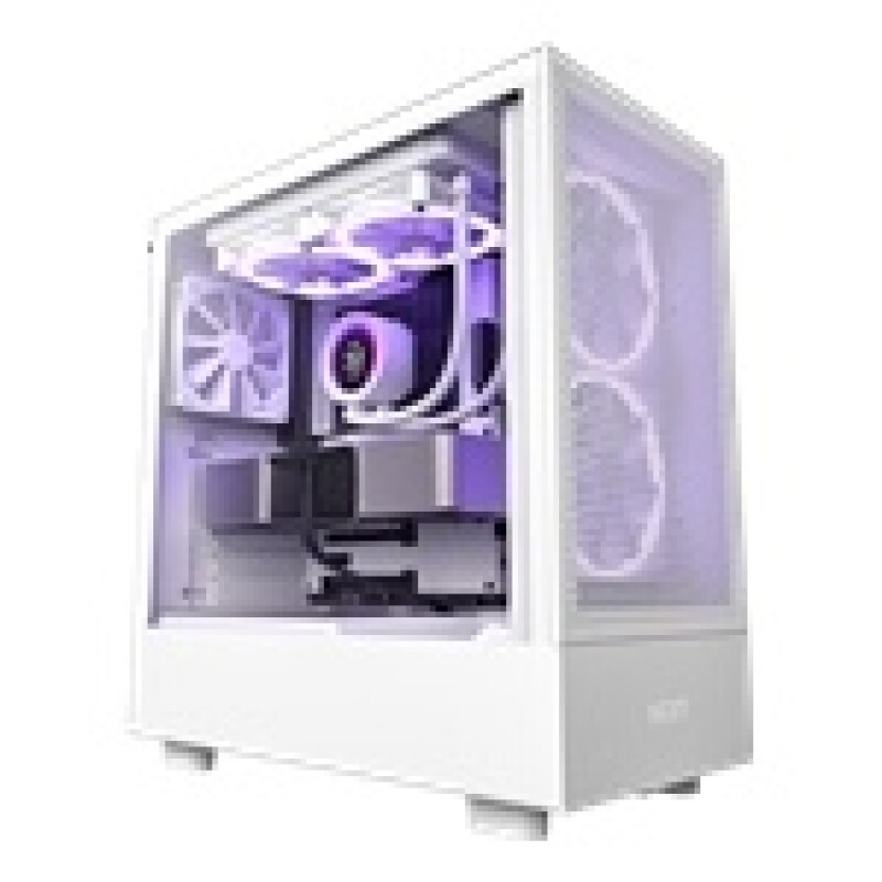 NZXT H series H5 Flow - Mid tower - placa ATX extendida - panel lateral con ventana (cristal templado) - sin fuente de alimentac NZXT H series H5 Flow - Mid tower - placa ATX extendida - panel lateral con ventana (cristal templado) - sin fuente de alimentac