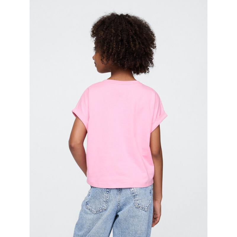 FRCH SS TIE FRONT TEE MAY PINK