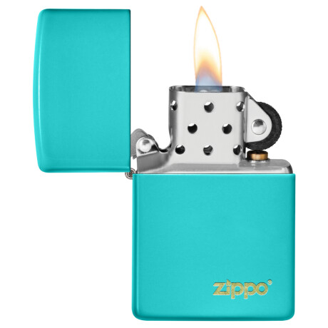 Encendedor Zippo Verde Agua Logo 0