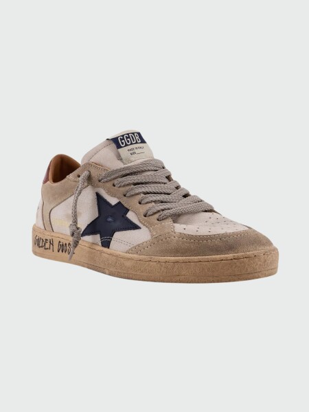 GOLDEN GOOSE - Zapatillas Ball Star Double Quarter Leather Sneakers Alta Automática