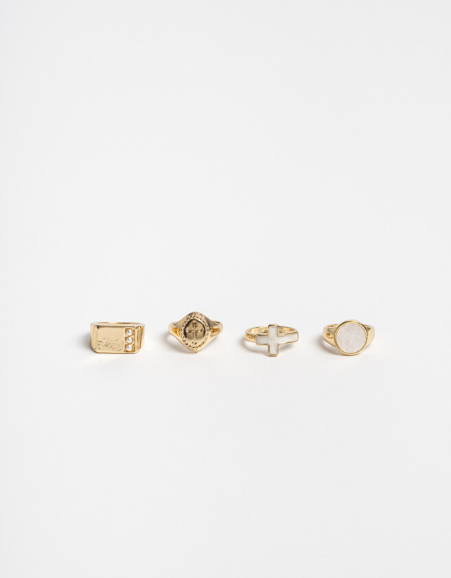Sets Anillos Religioso Sets Anillos Cruces - Dorado