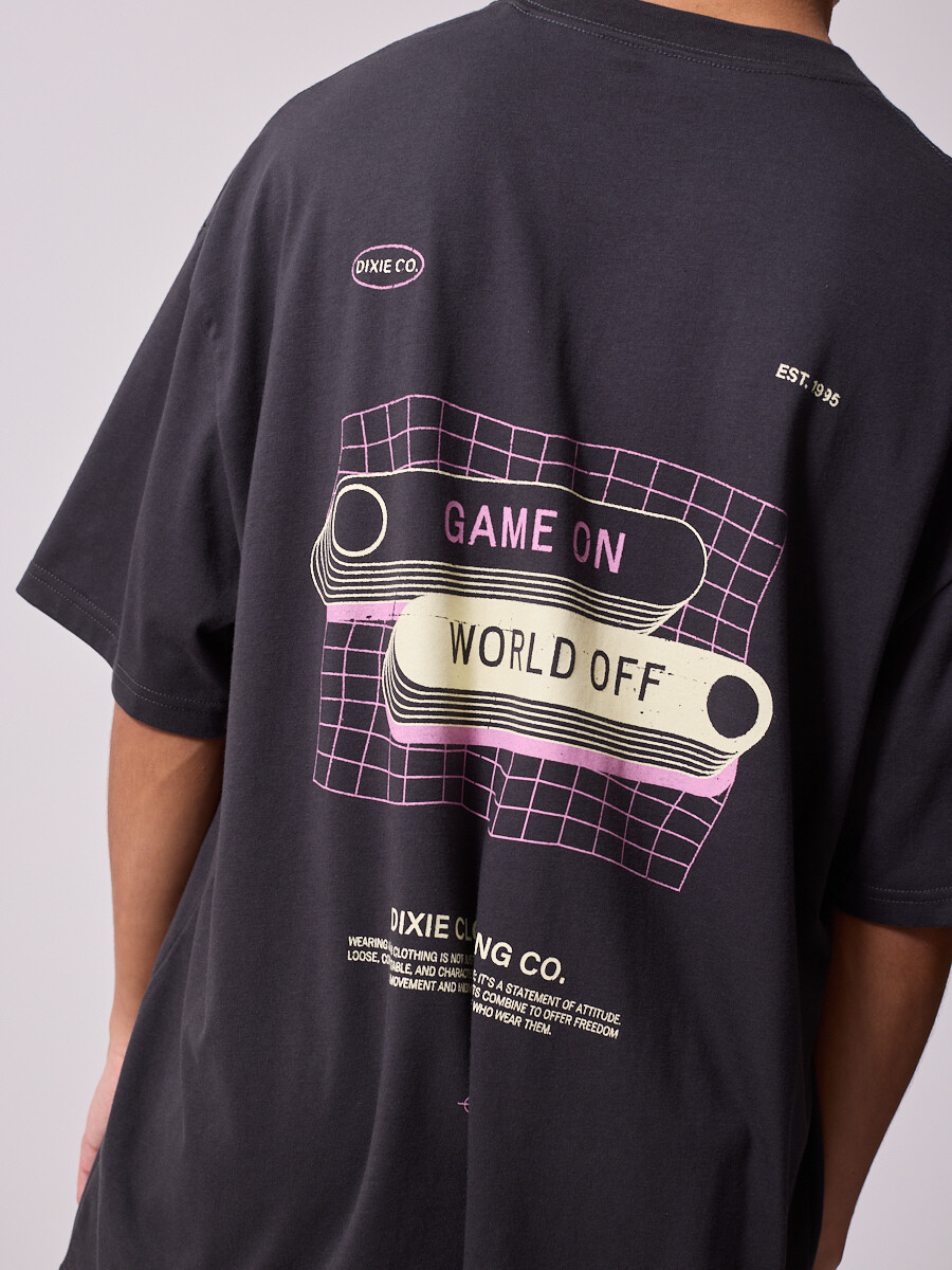 T-SHIRT VIRTUL DIXIE Gris Oscuro