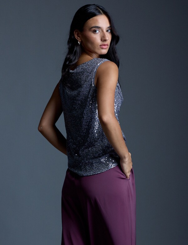 Blusa Lentejuelas GRIS