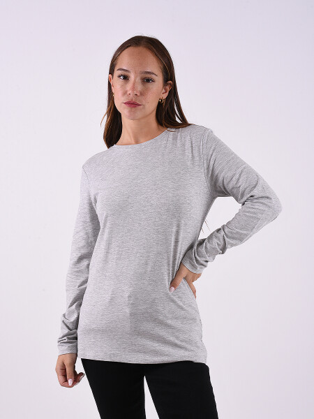 REMERA BÁSICA LIZ GRIS CLARO (V)