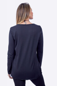 REMERA LINA Negro