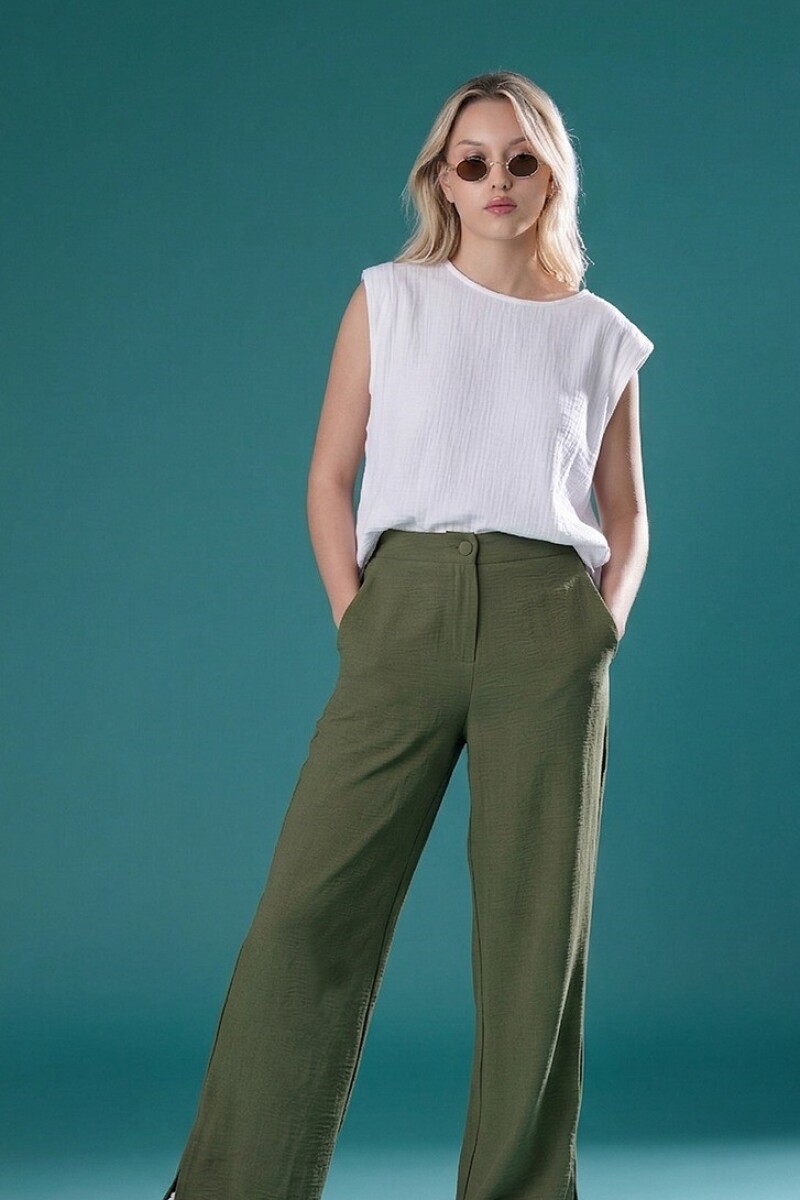 Pantalón Wide. Verde.