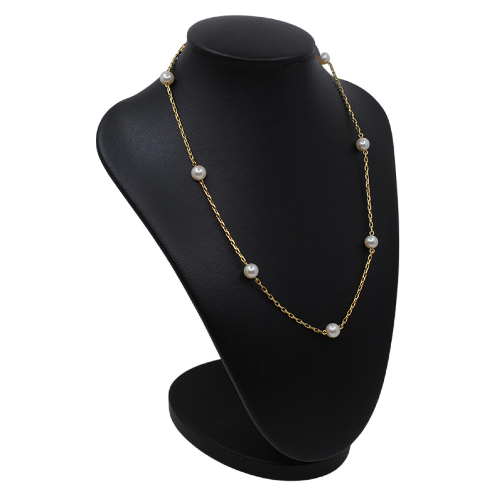 Cadena en oro 18k amarillo con 8 perlas Cadena en oro 18k amarillo con 8 perlas