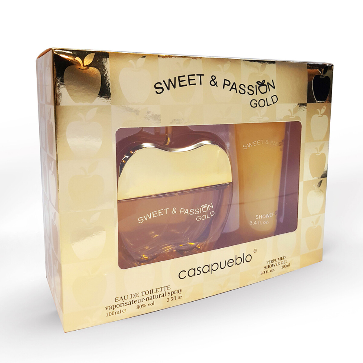 Set Casapueblo Estuche Sweet & Passion Gold Perfume 100ml + Body Lotion 