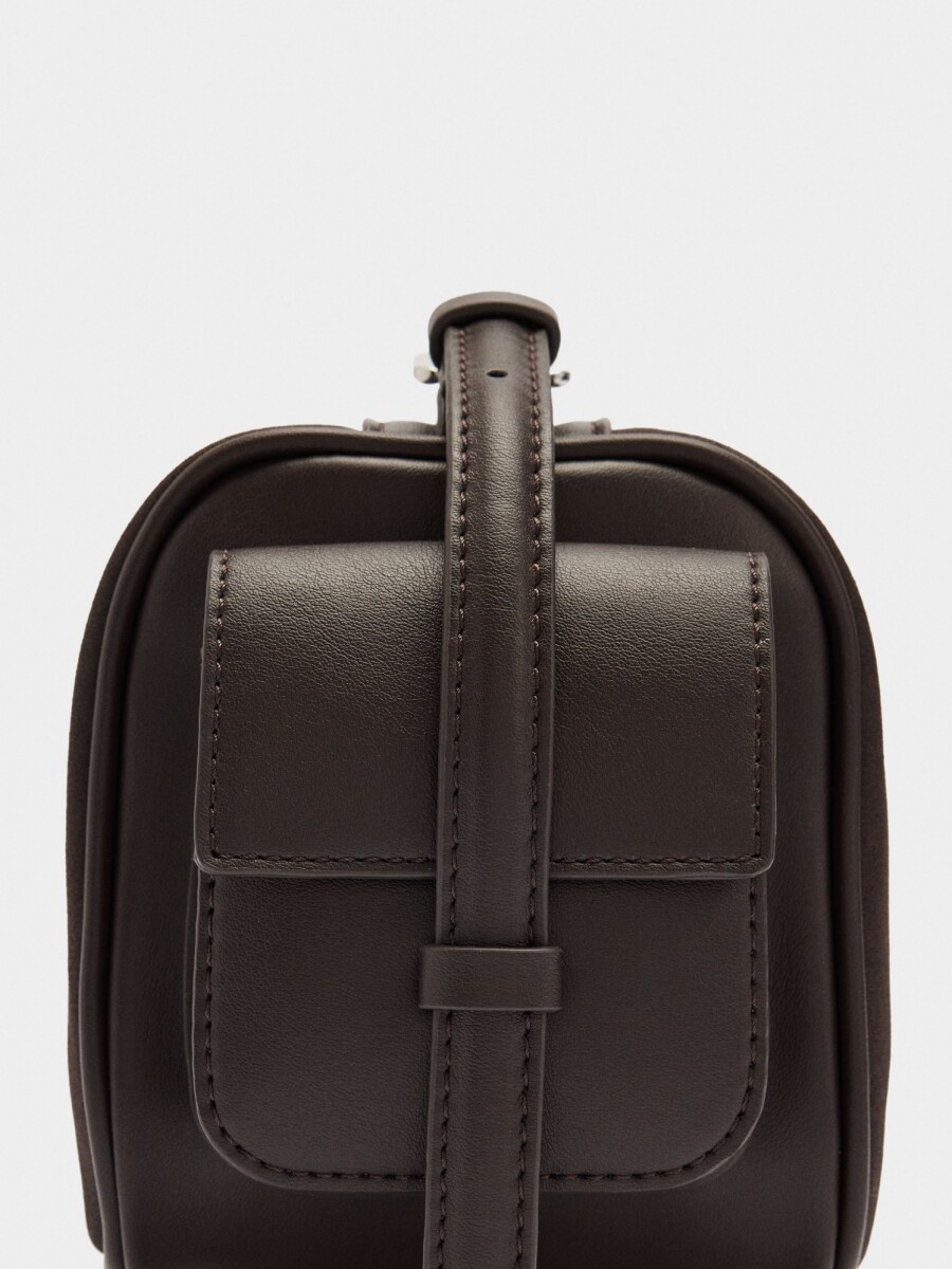 Bolso De Hombro Rectangular marron