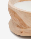 Vela Maelia de madera con acabado natural Ø 25 cm