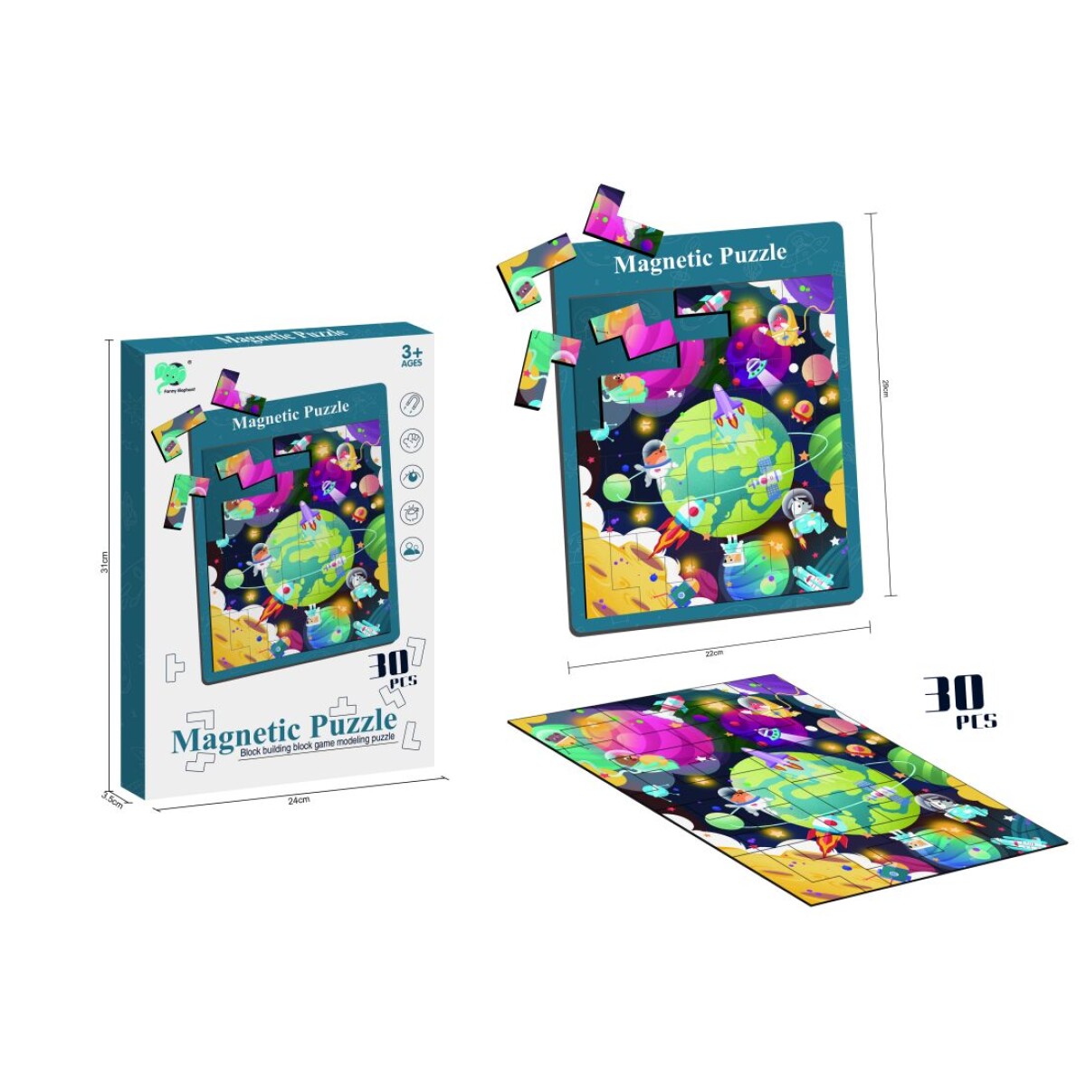 Puzzle magnético infantil - espacio 81265 