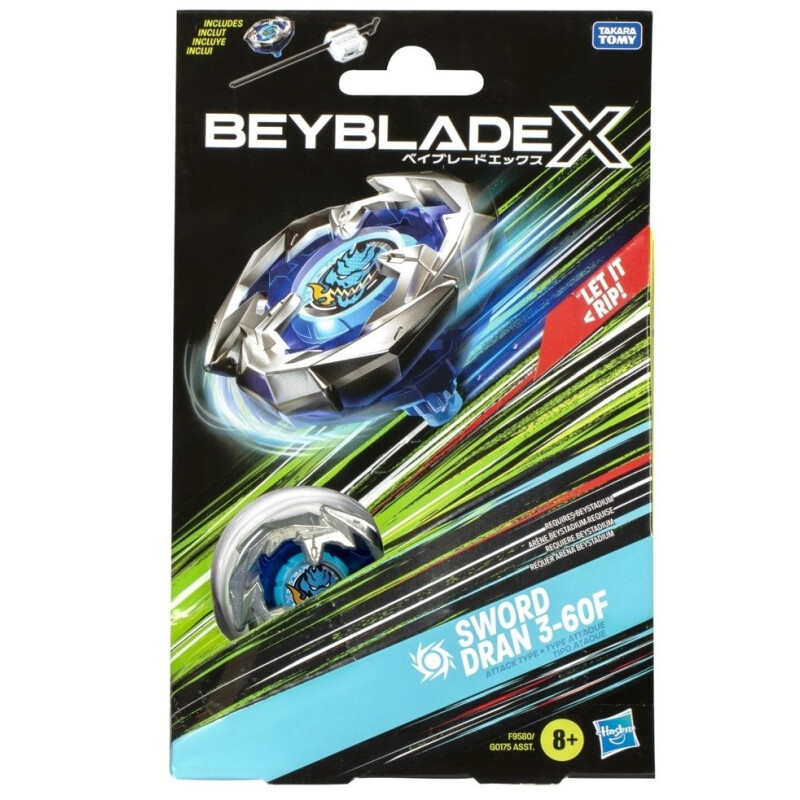 TROMPO BEYBLADE X KIT INICIAL SWORD DRAN 3-60F TROMPO BEYBLADE X KIT INICIAL SWORD DRAN 3-60F