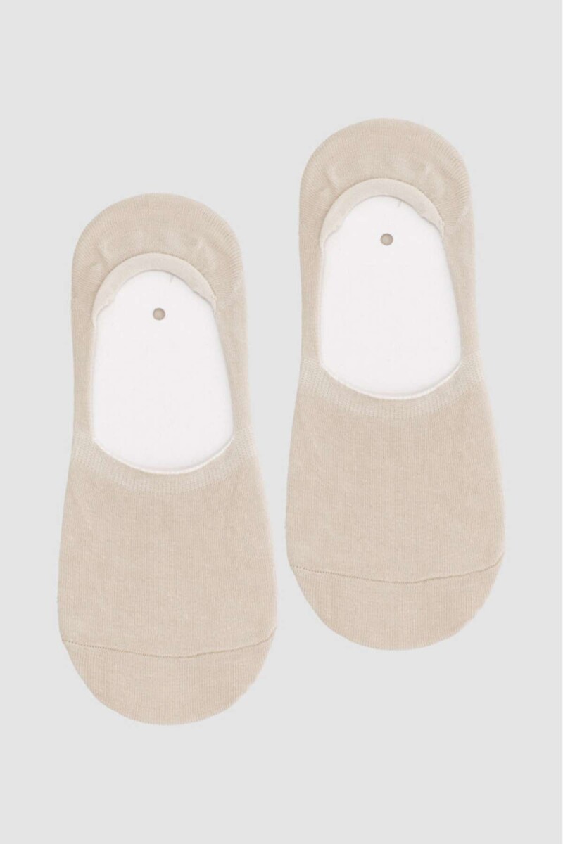 Medias invisibles algodón lisas - Beige 