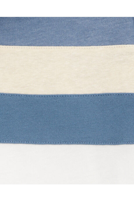 Remera polo de algodón, diseño colorblock Sin color