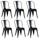 Pack 6 Sillas Tolix Lumax Varios Colores Living Comedor Negro
