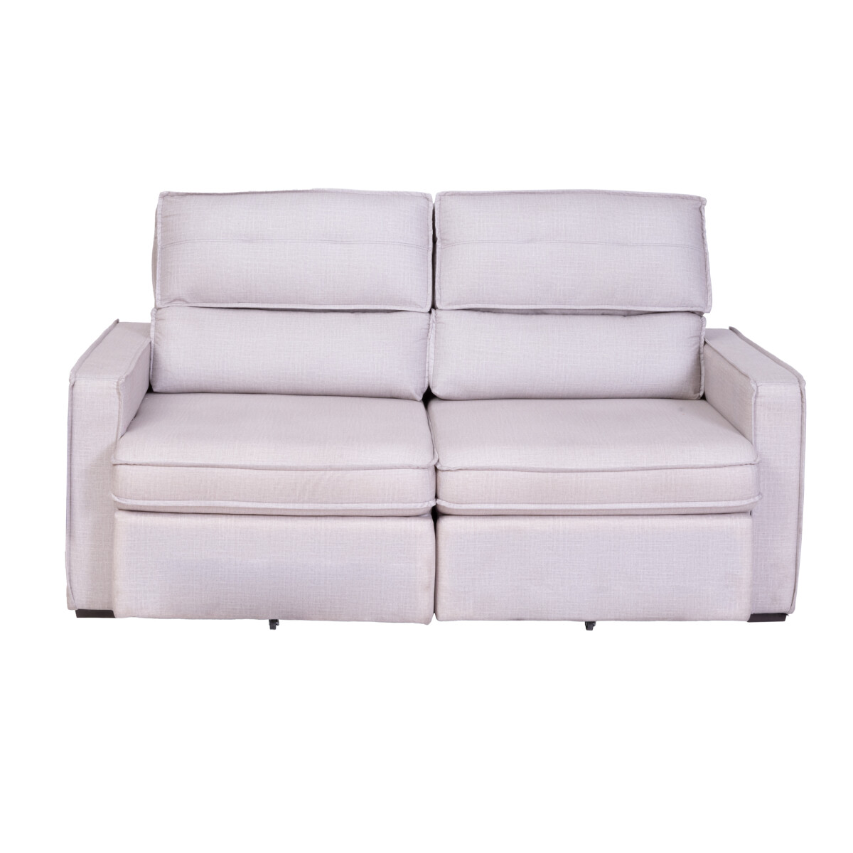 SOFA RETRACTIL - 2 CUERPOS TELA GRIS AMBAR 